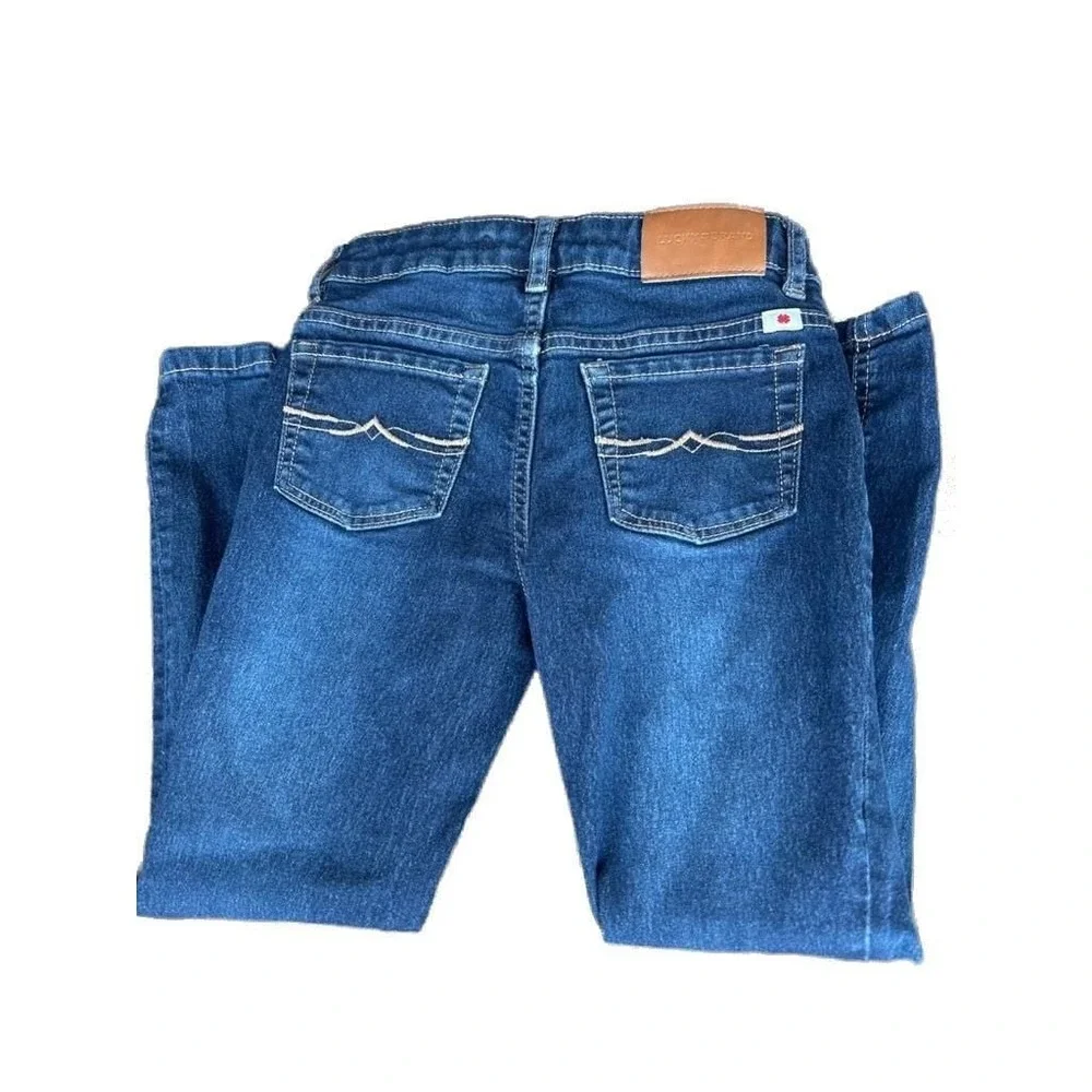 Lucky Brand Zoe Skinny Jeans‎ Girls 6X Dark Wash Excellent Stretch Denim